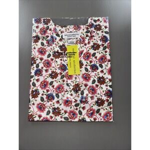 Natural Uniforms Women's Scrub Top Size Large V Neck with 2 Lower Pockets NWT